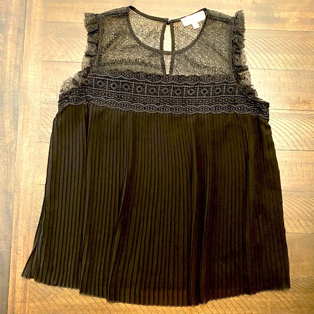 Nanette Lepour Lace Chiffon Top